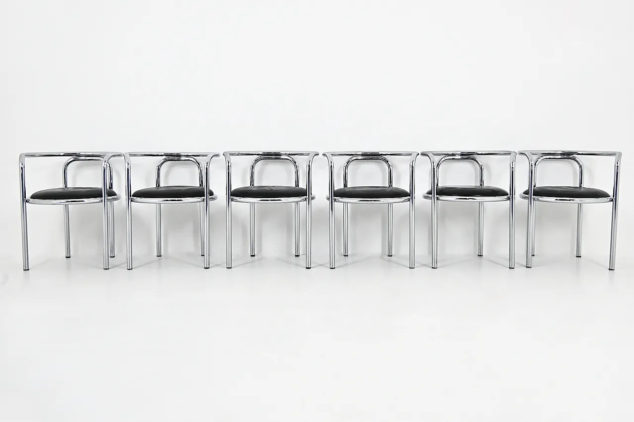 "Locus Solus" sedie di Gae Aulenti per Poltronova, anni '60, set di 6 4