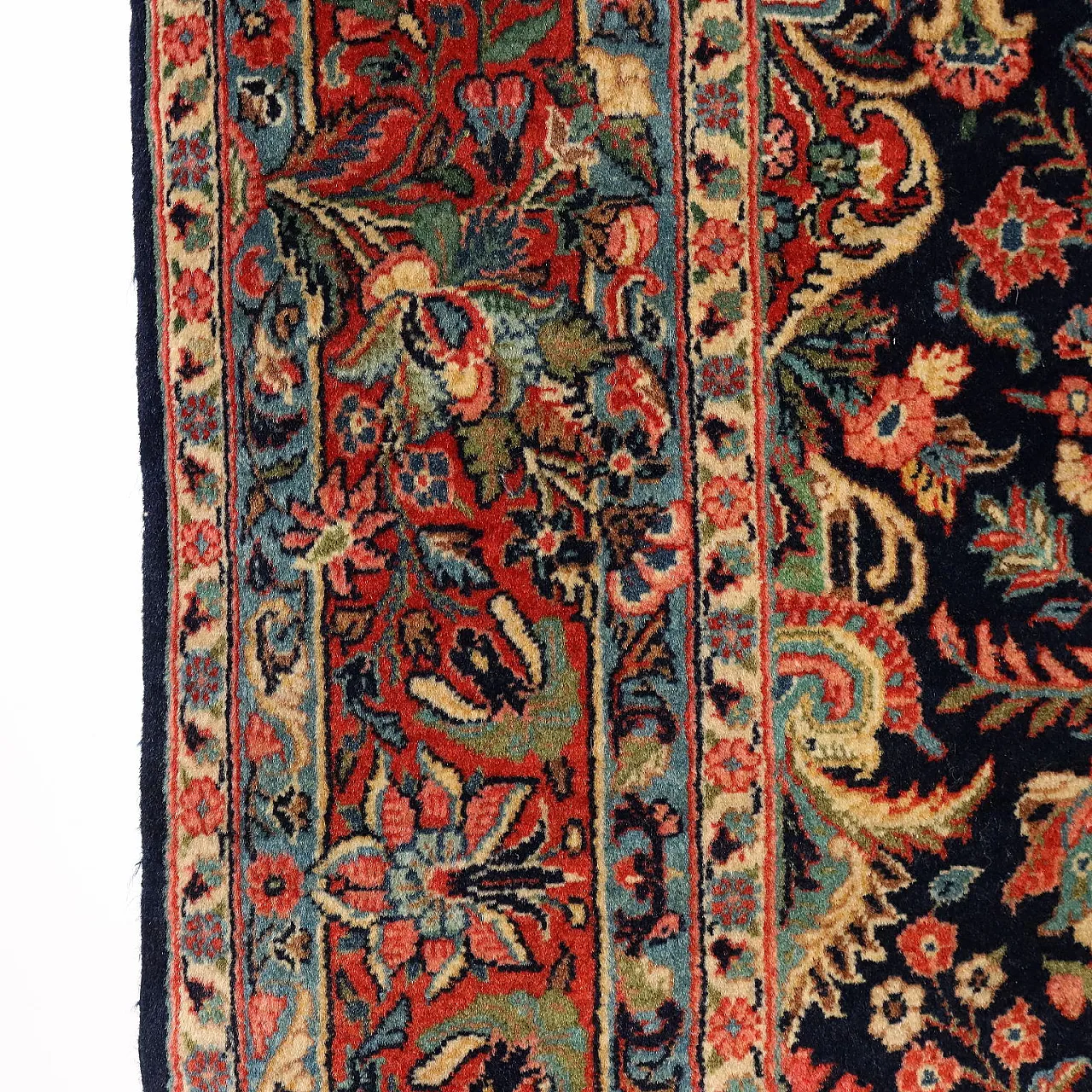 Tappeto Mahall in cotone e lana, nodo grosso, fine '900 6