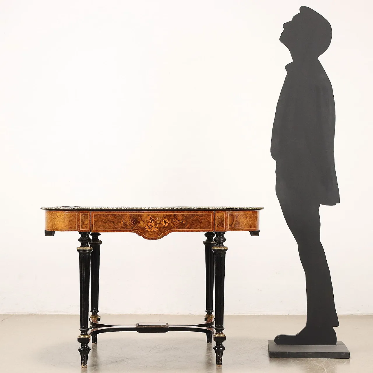 Walnut and maple burl desk by W.M. Johnson & Son, 19th century 2