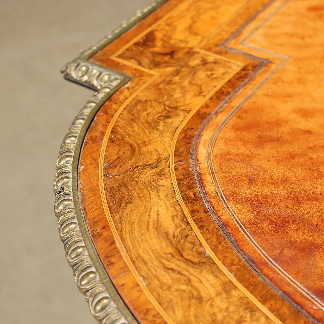 Walnut and maple burl desk by W.M. Johnson & Son, 19th century 4