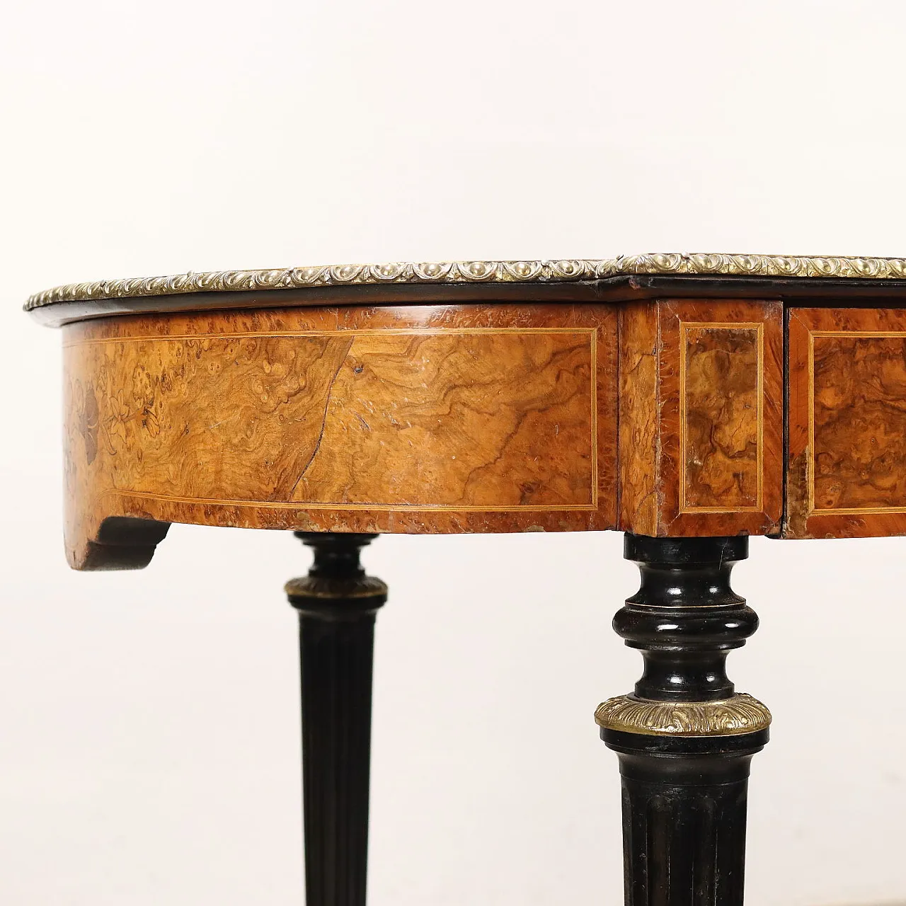 Walnut and maple burl desk by W.M. Johnson & Son, 19th century 5