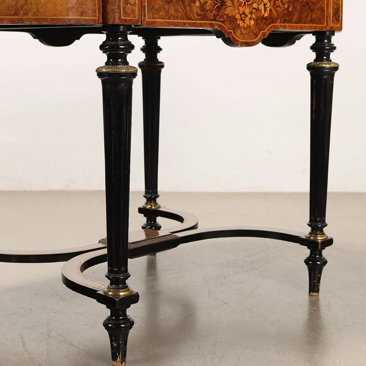 Walnut and maple burl desk by W.M. Johnson & Son, 19th century 10