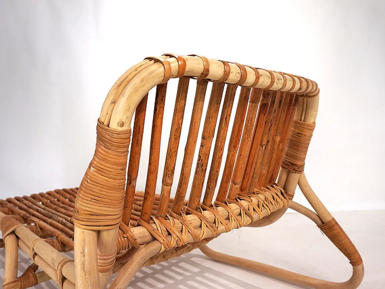 Lettino in bambù, 1970s 10