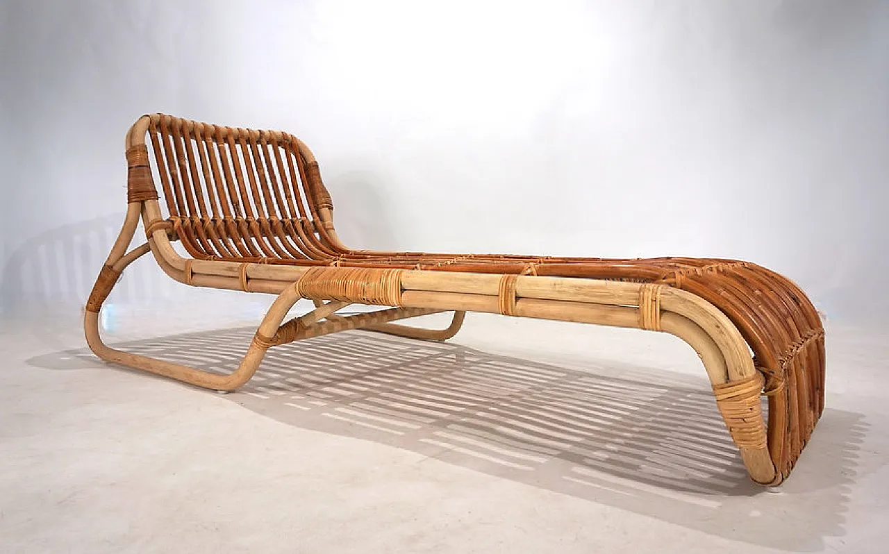 Lettino in bambù, 1970s 13