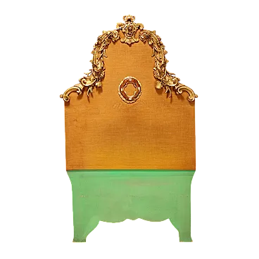 Testiera in legno e tessuto, '800