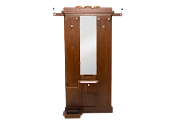 Appendiabiti e cappelliera in stile Art Nouveau, inizio '900