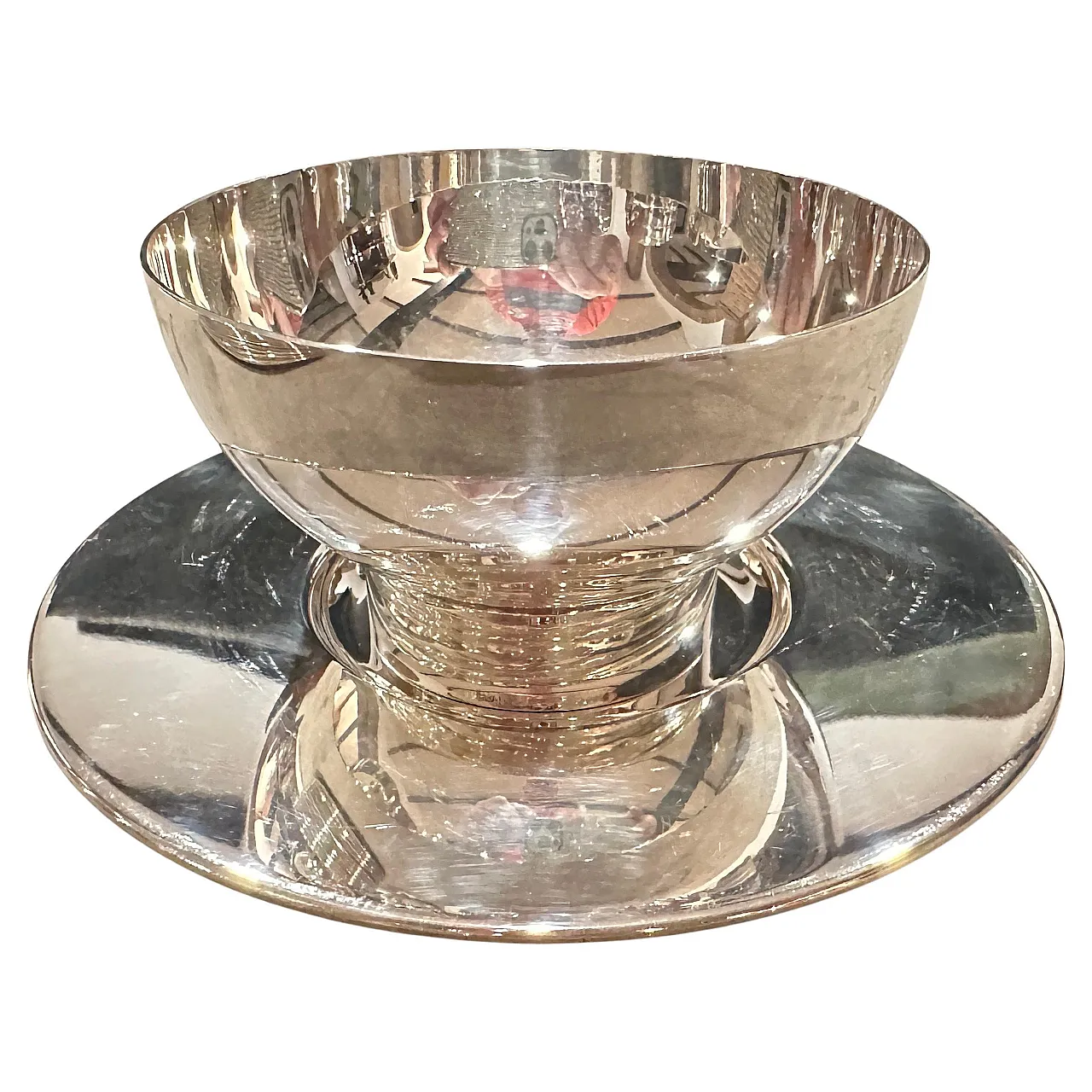 12 Minimalist ice cream bowls and plates by Lino Sabattini, 1980s 1