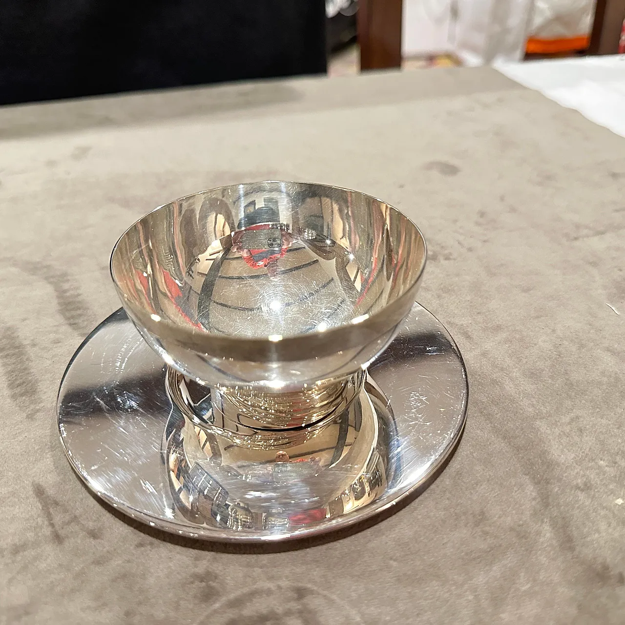 12 Minimalist ice cream bowls and plates by Lino Sabattini, 1980s 3