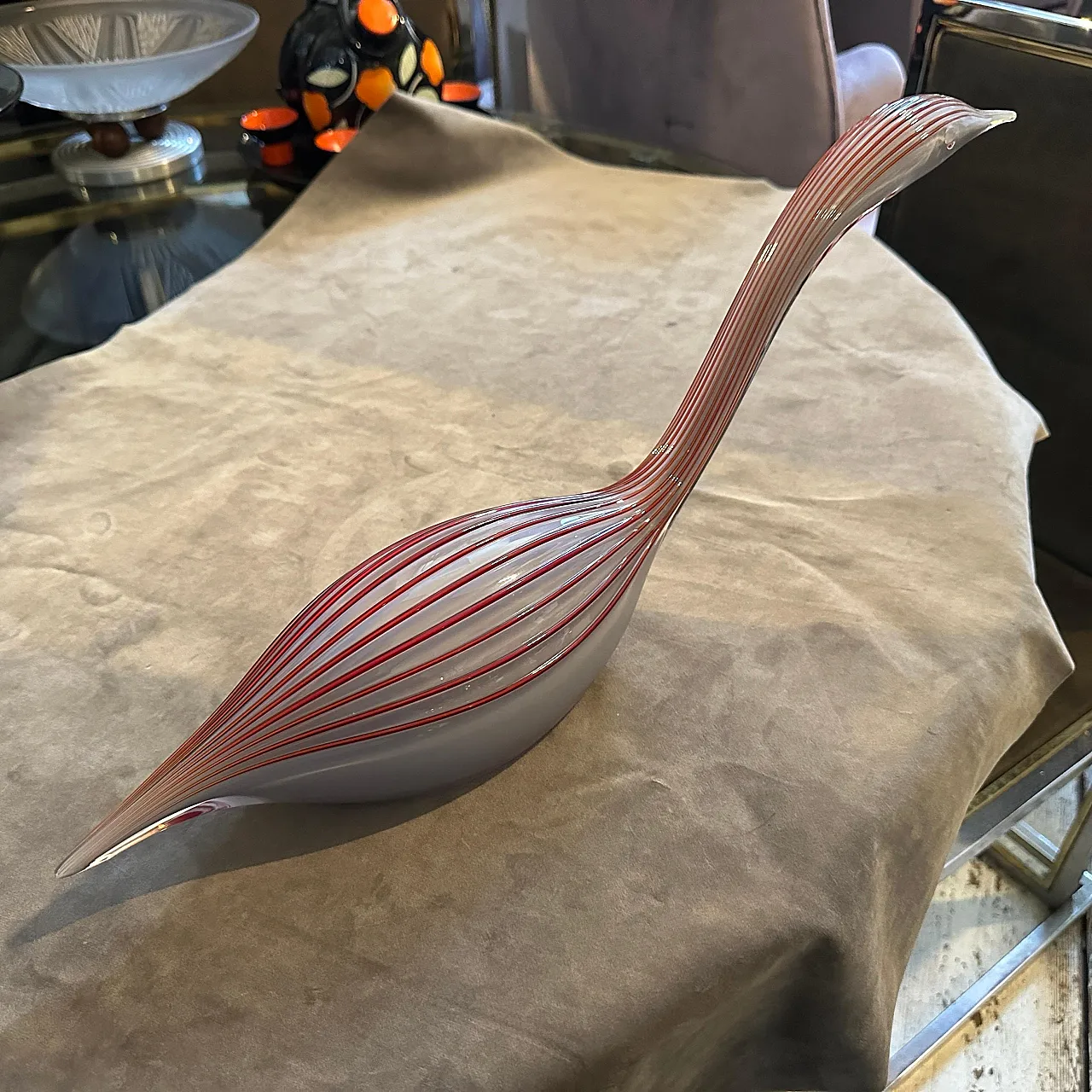 Scultura in vetro di Murano raffigurante un'anatra di Seguso, anni '70 11