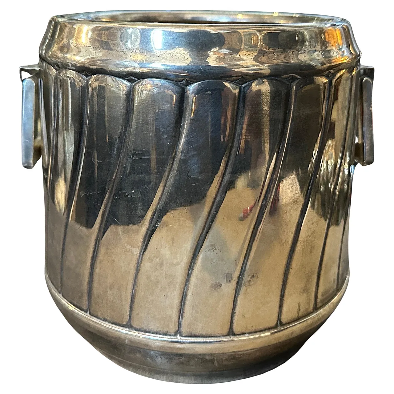 Silver plated wine cooler by Calegaro, 1980s 1