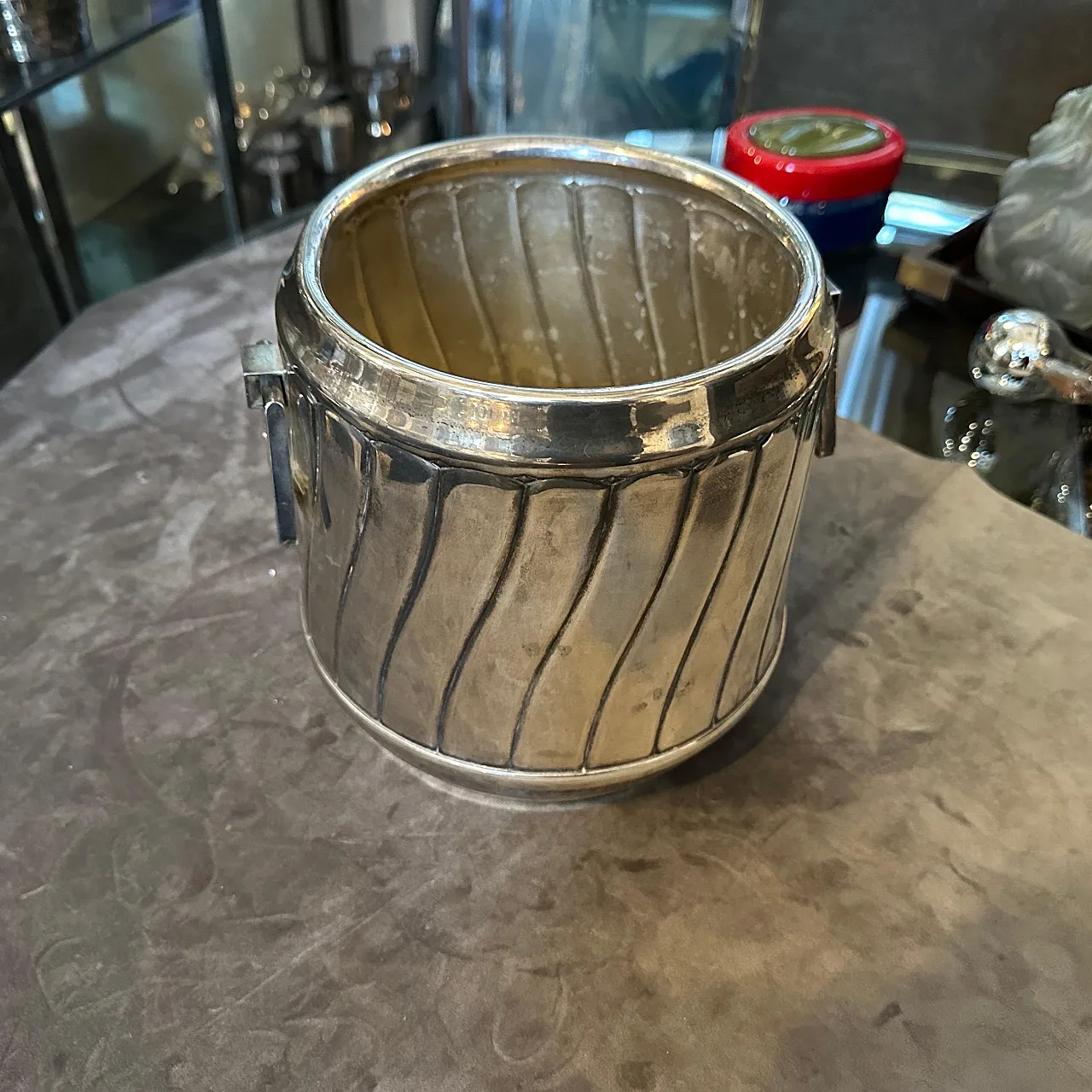 Silver plated wine cooler by Calegaro, 1980s 4