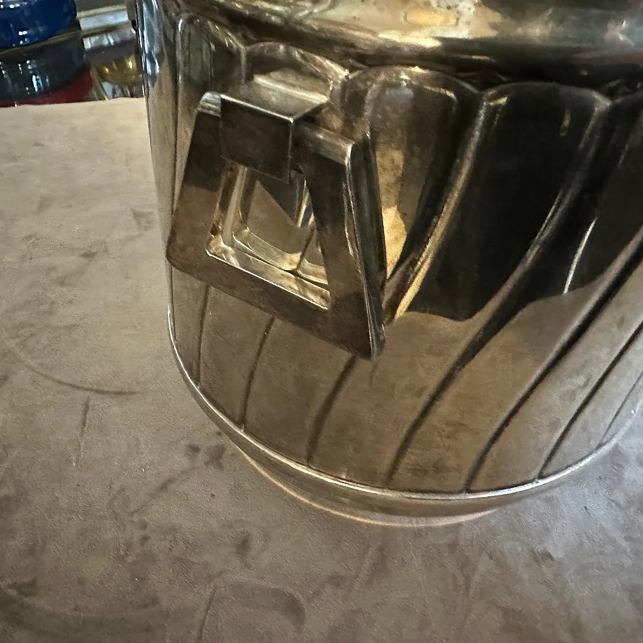 Silver plated wine cooler by Calegaro, 1980s 9