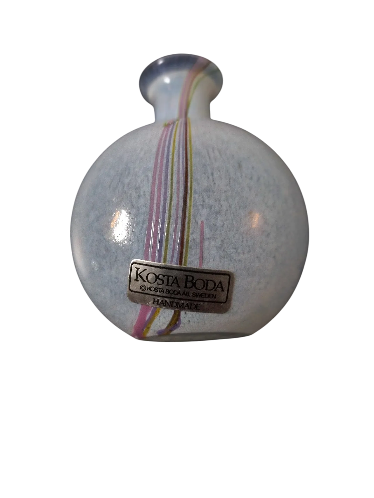 Kosta Boda Rainbow blown glass bottle 13