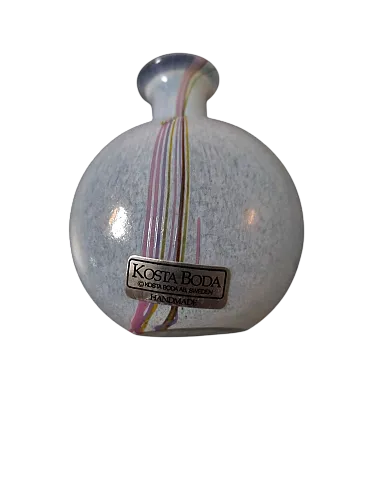 Kosta Boda Rainbow blown glass bottle