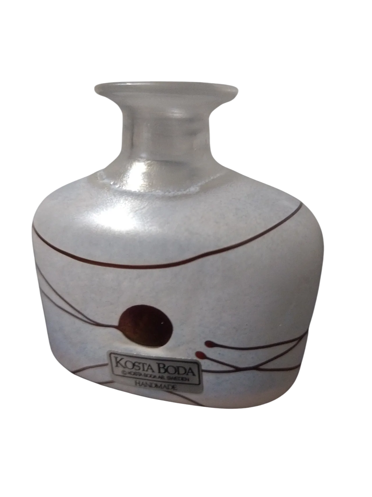 Kosta Boda Vallien Galaxy Red Collection Bottle 11