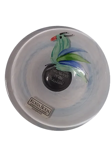 Vintage plate in Kosta Boda puffed glass