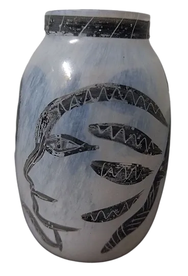 Vaso Kosta Boda dipinto a mano di Ulrica Hydman