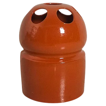 Ceramic Umbrella Stand orange, 1970s