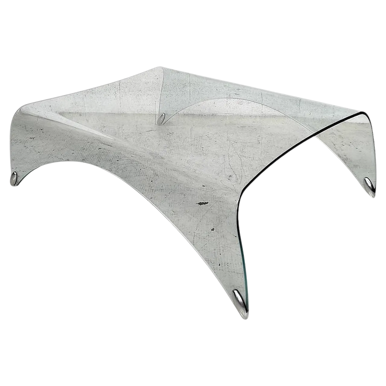 Curved Glass Coffee Table Genio by Massimo Iosa Ghini For Fiam, 2000 12