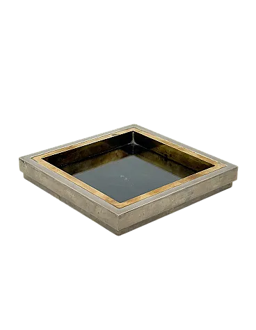 Vide poche in ottone Hollywood Regency, Tommaso Barbi Italia anni '70