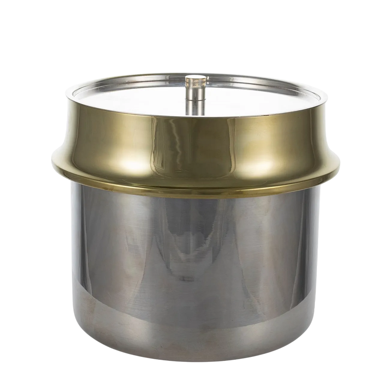 Secchiello per il ghiaccio Hollywood Regency dorato, Italia, anni '80 14