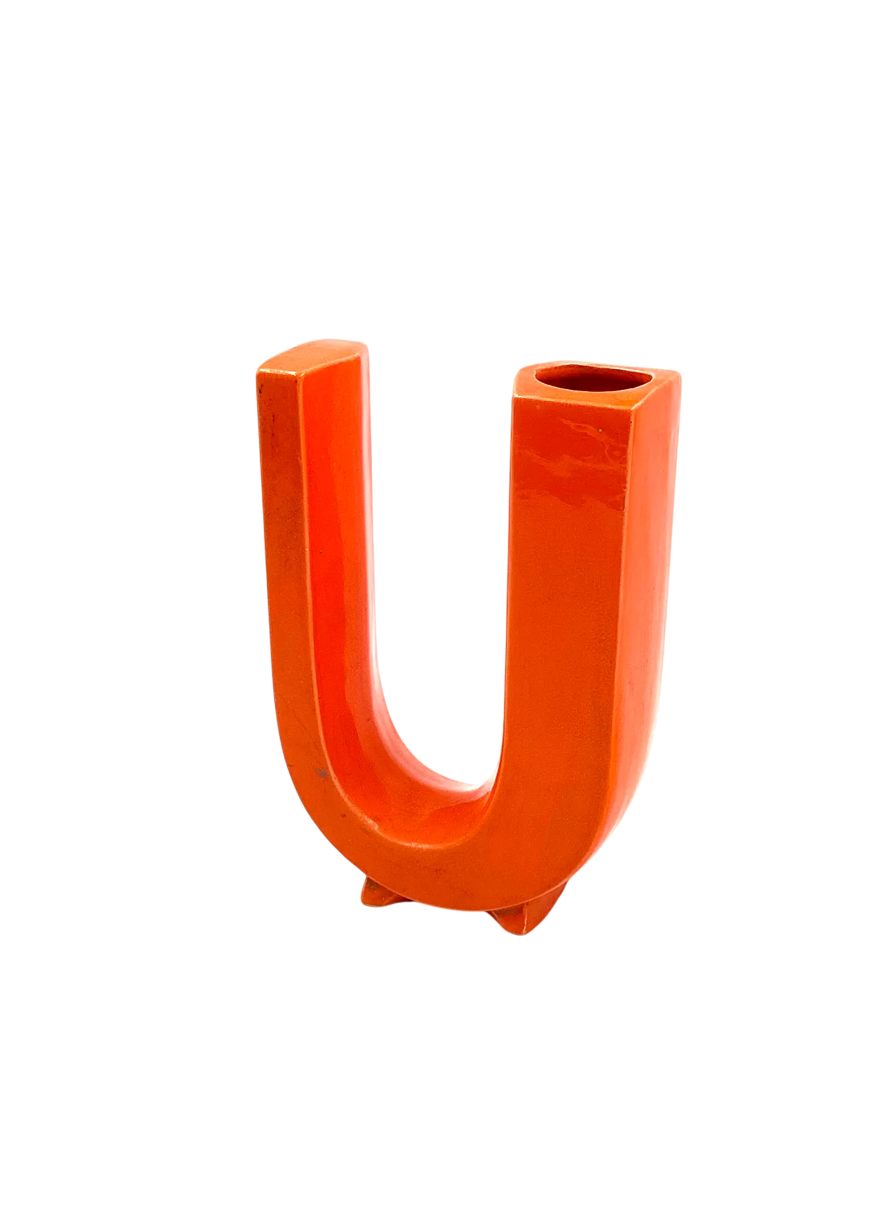 Vase Solifleur Letter U Space Age, Marcel Battera France 1970 12