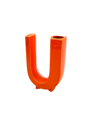 Vase Solifleur Letter U Space Age, Marcel Battera France 1970