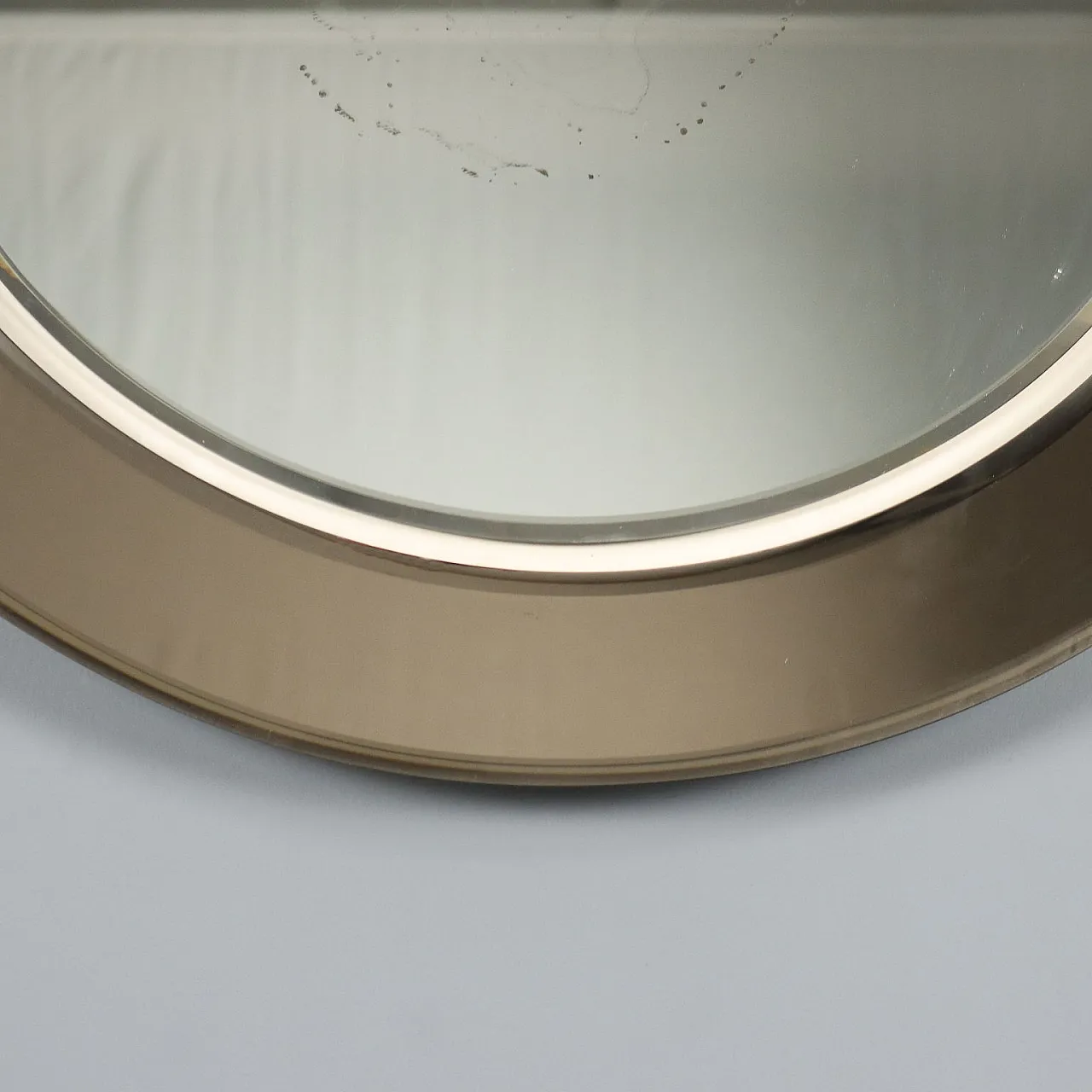 Specchio in legno laccato e vetro fumé, anni '60 6