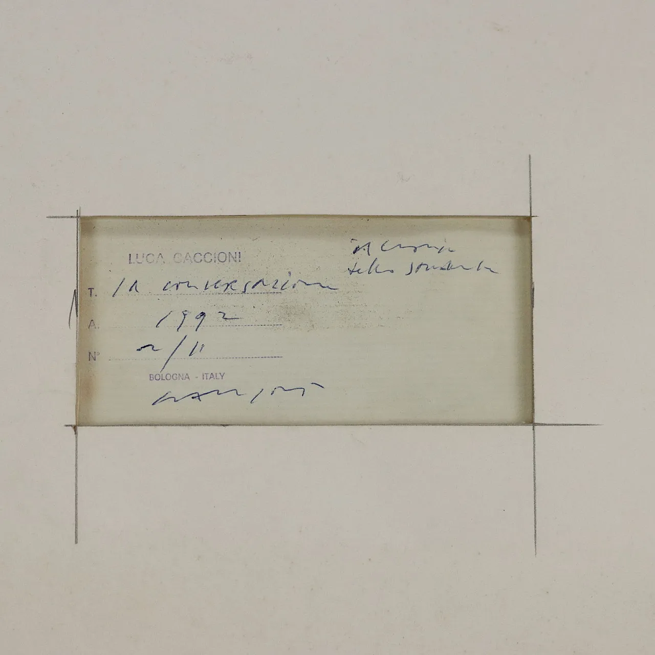 Pittura contemporanea di Luca Caccioni, tecnica mista, anni '90 10