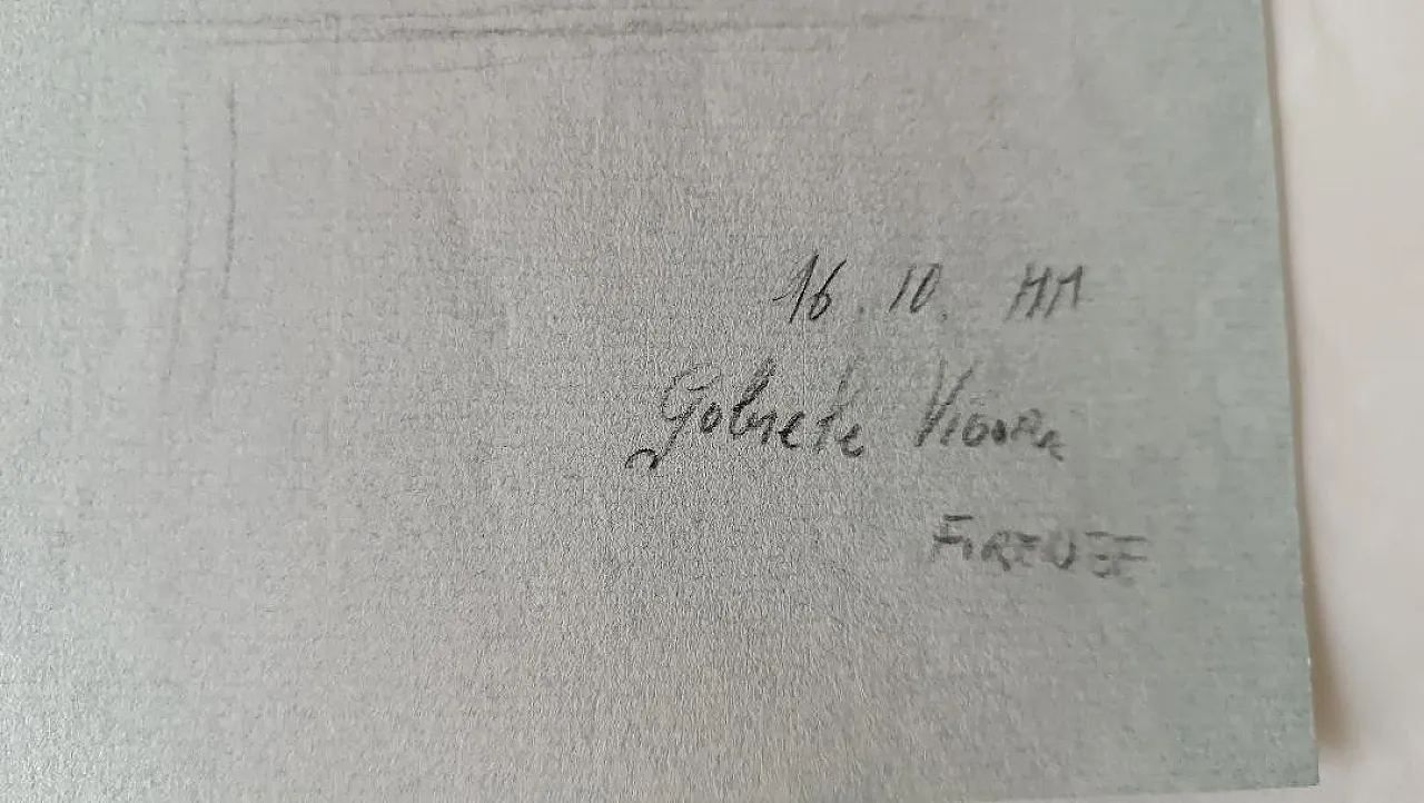 Nudo maschile, disegno a matita su carta di Gabriele Vicari, '900 6