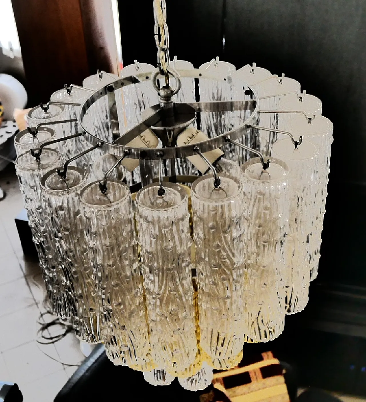 Chandelier model Tronchi by Venini, 1960s 3