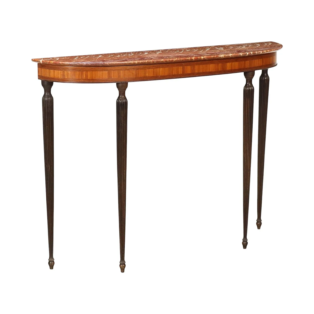 Consolle in faggio impiallacciato e mogano, anni '50 1