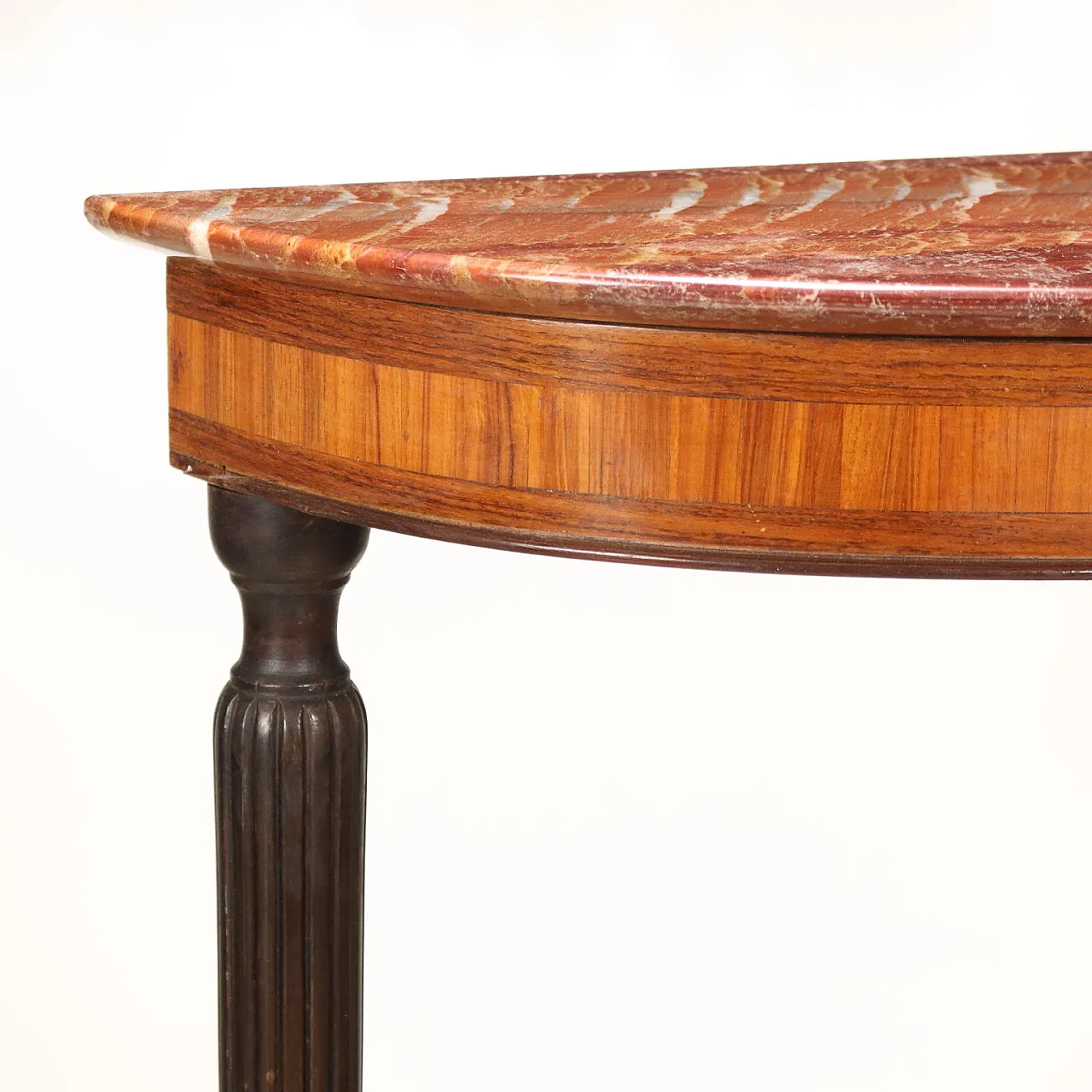 Consolle in faggio impiallacciato e mogano, anni '50 3