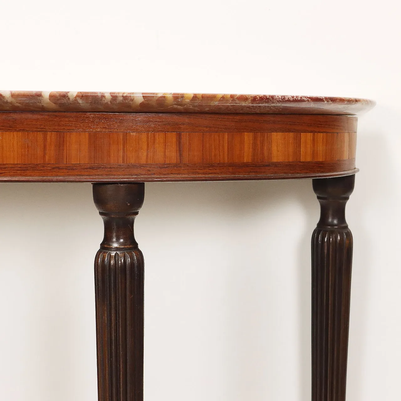 Consolle in faggio impiallacciato e mogano, anni '50 4