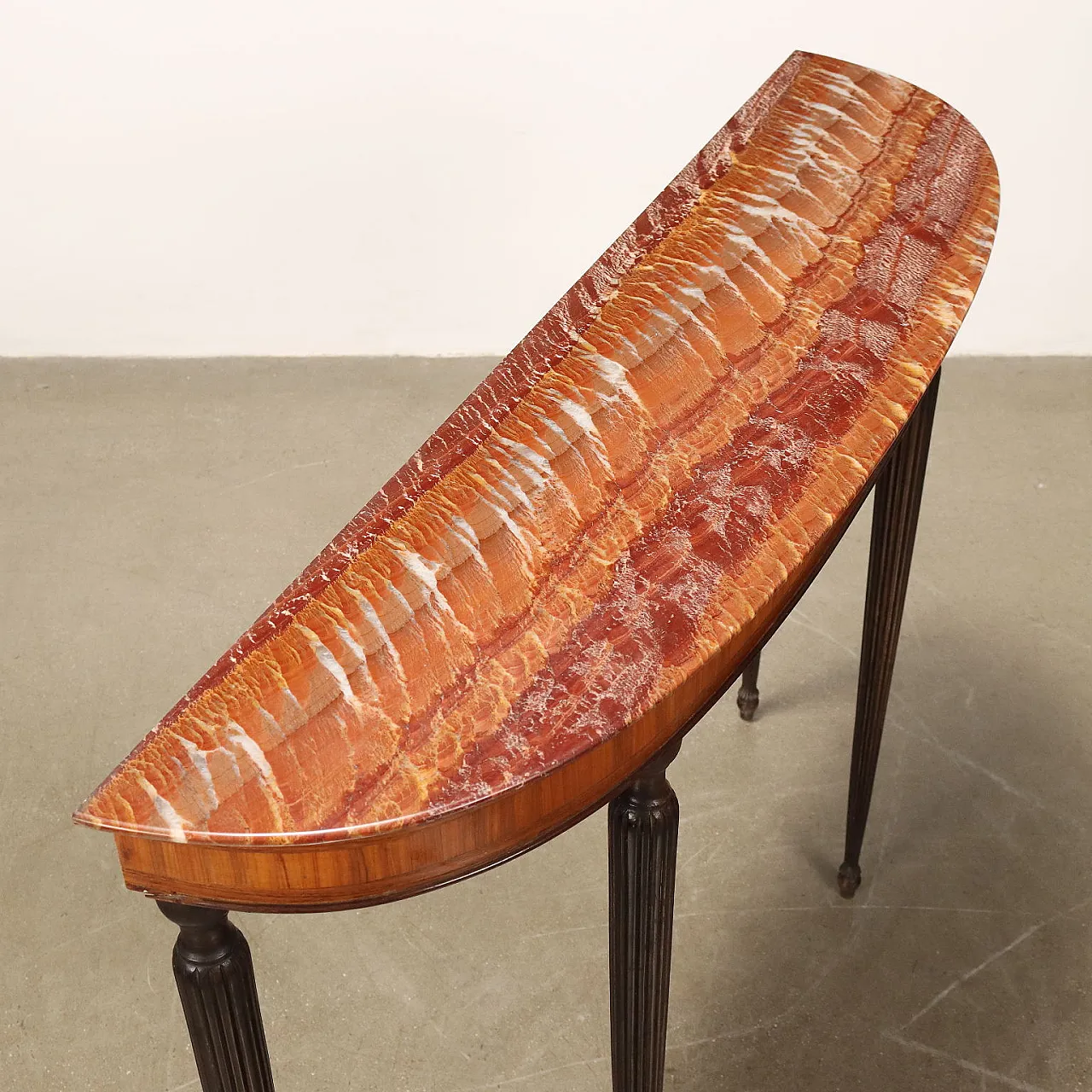 Consolle in faggio impiallacciato e mogano, anni '50 7