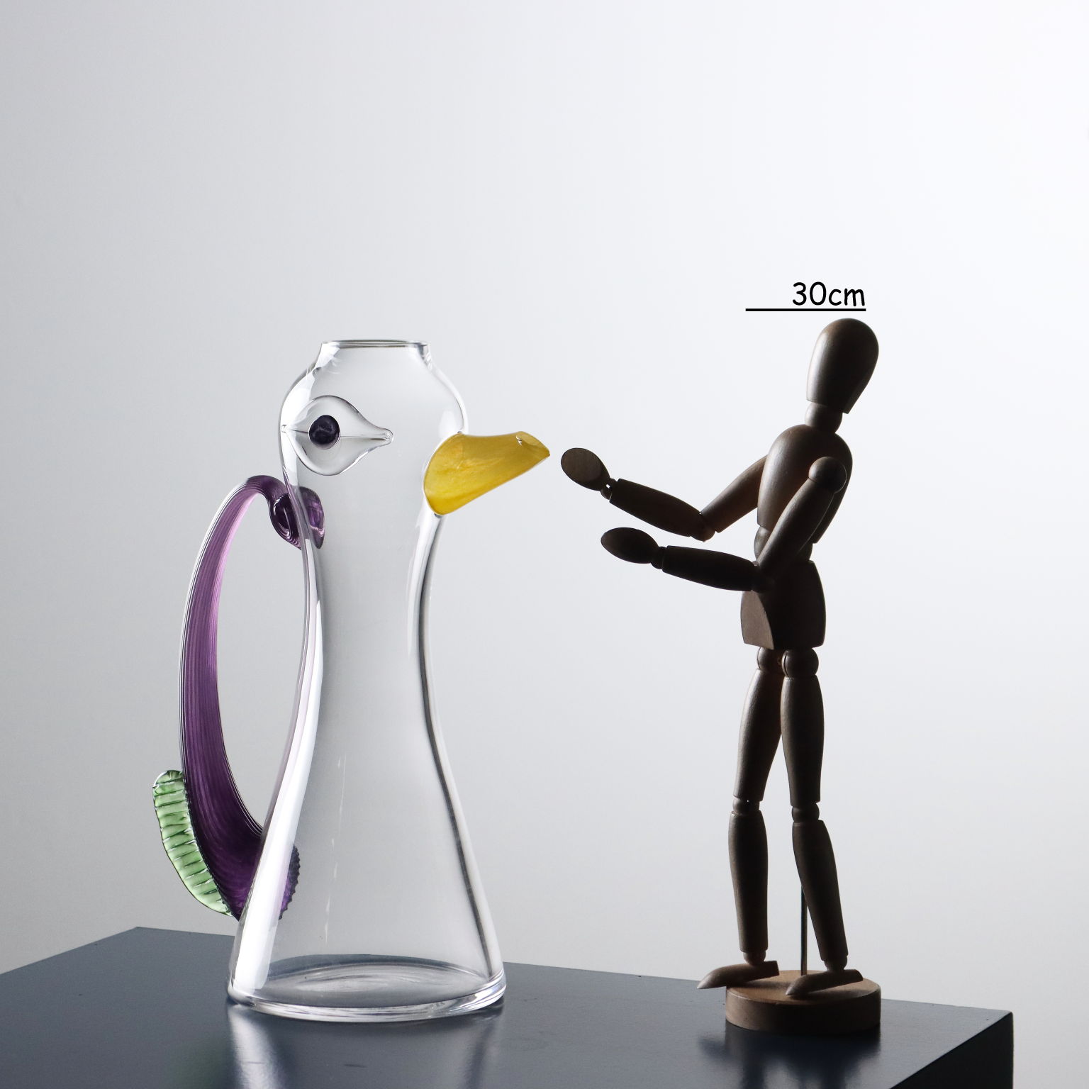 Vintage Jug Kosta Boda Design Fenix Kjell Engman Glass Sweden 1992