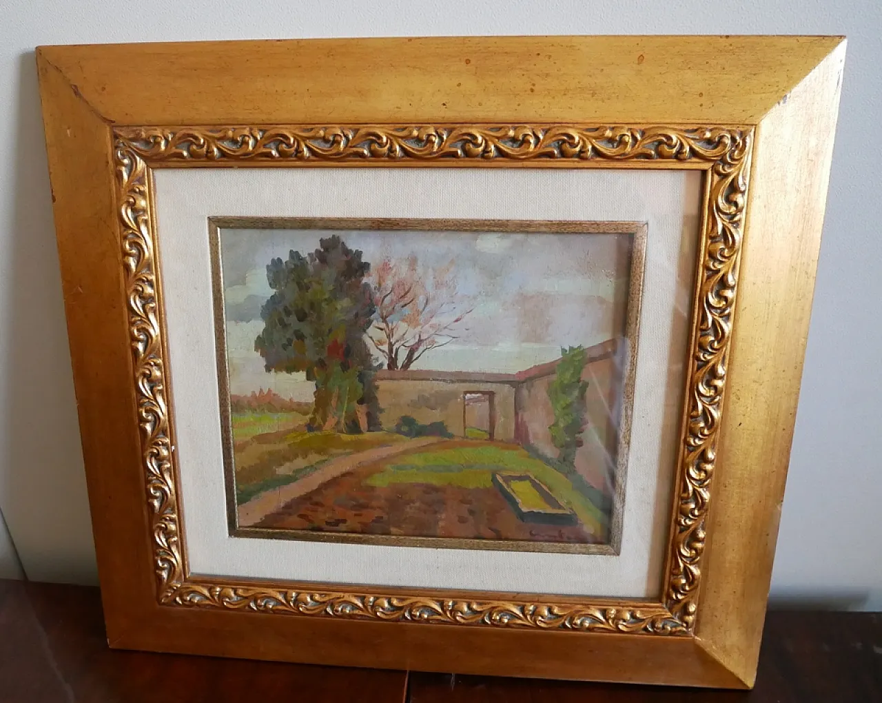 Oil painting on plywood signed Cantoni, 1930s 1
