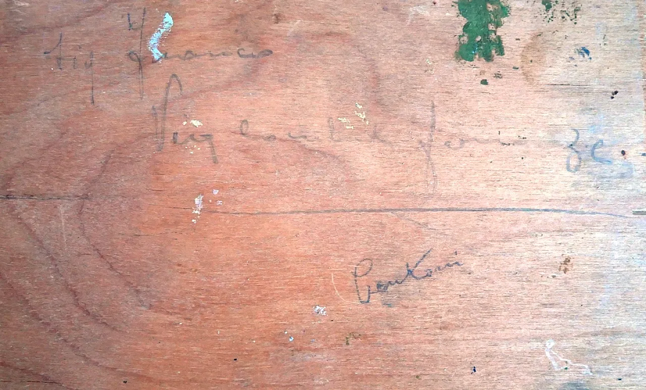 Oil painting on plywood signed Cantoni, 1930s 7