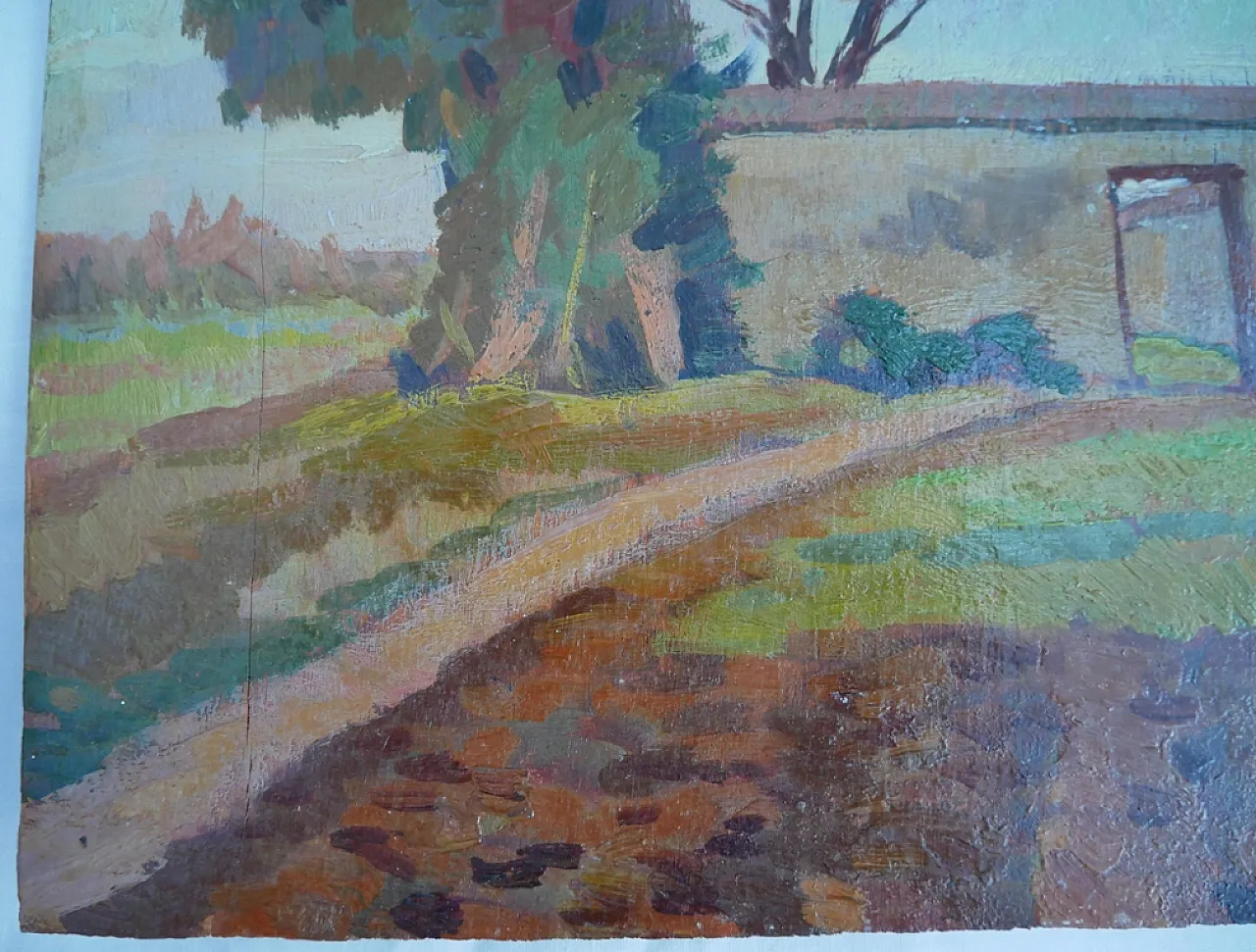 Oil painting on plywood signed Cantoni, 1930s 9