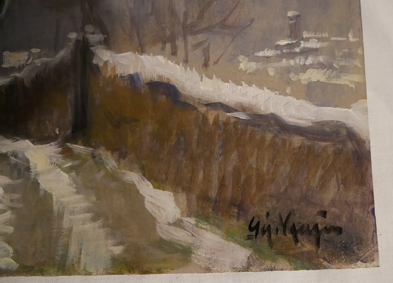 Oil painting on cardboard, 20th century 5