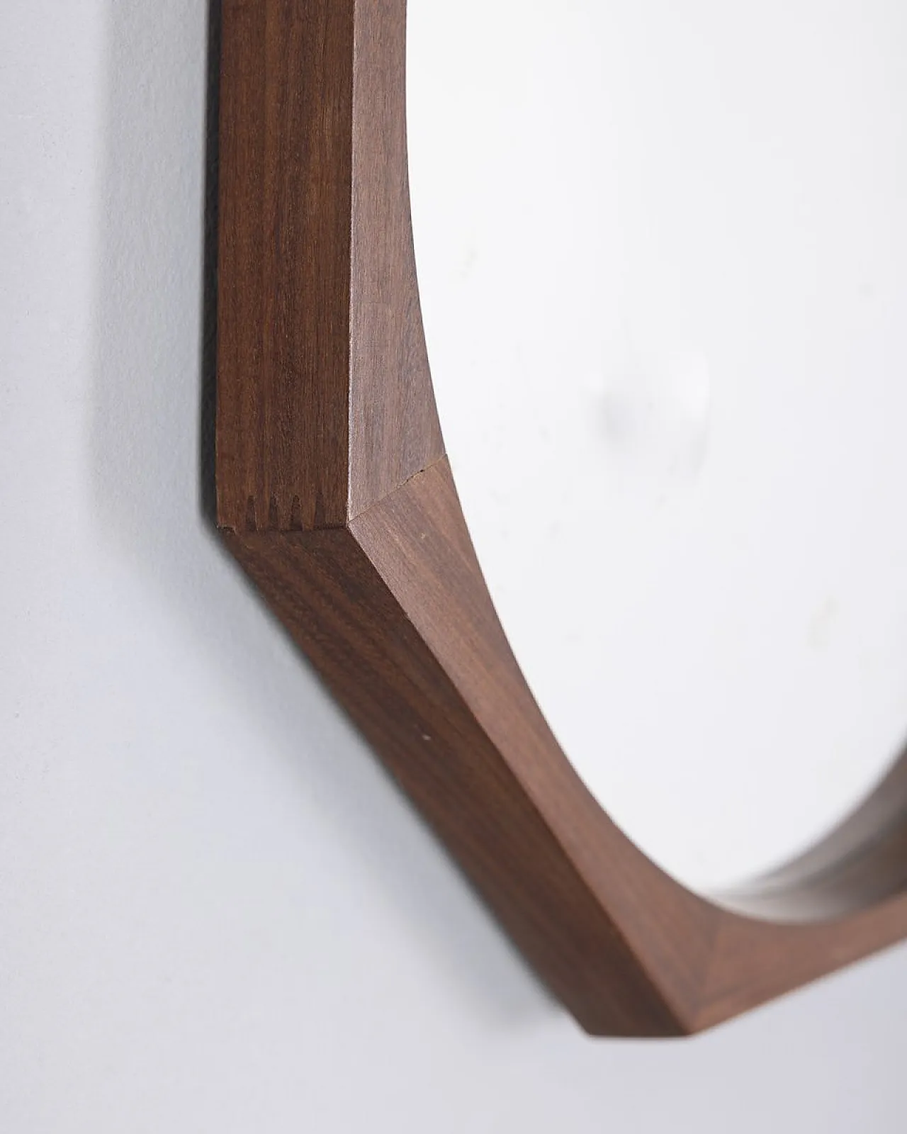 Specchio da parete in legno e corda, anni '60 4