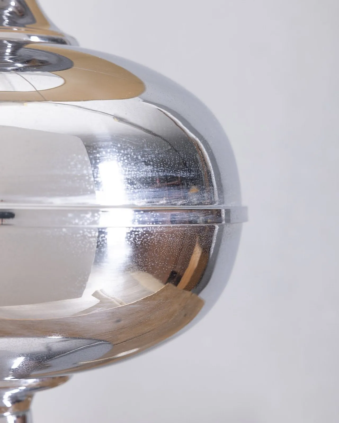 Lampada da tavolo grande in metallo cromato, anni '70 6