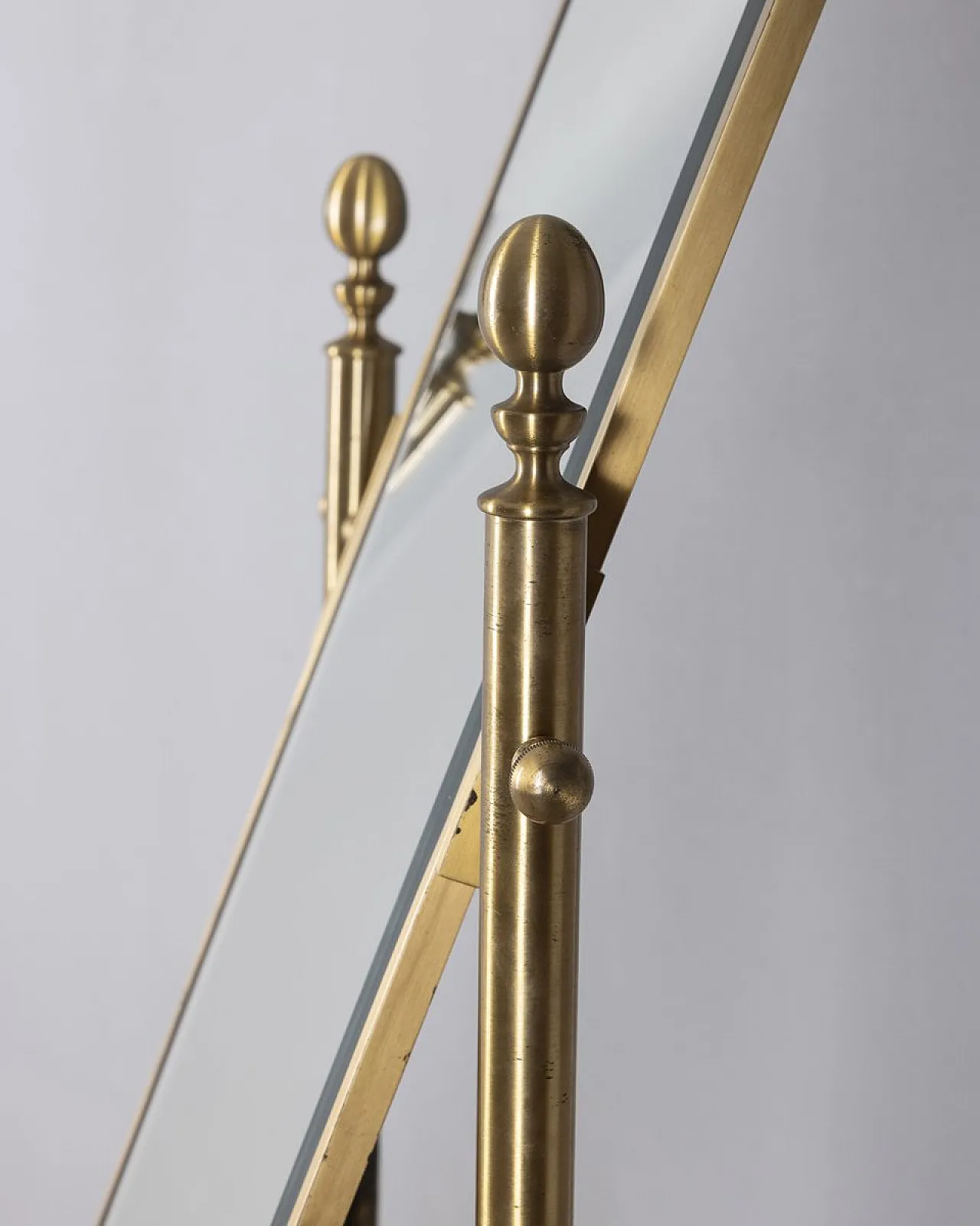Gilt brass floor mirror, 1950s 4