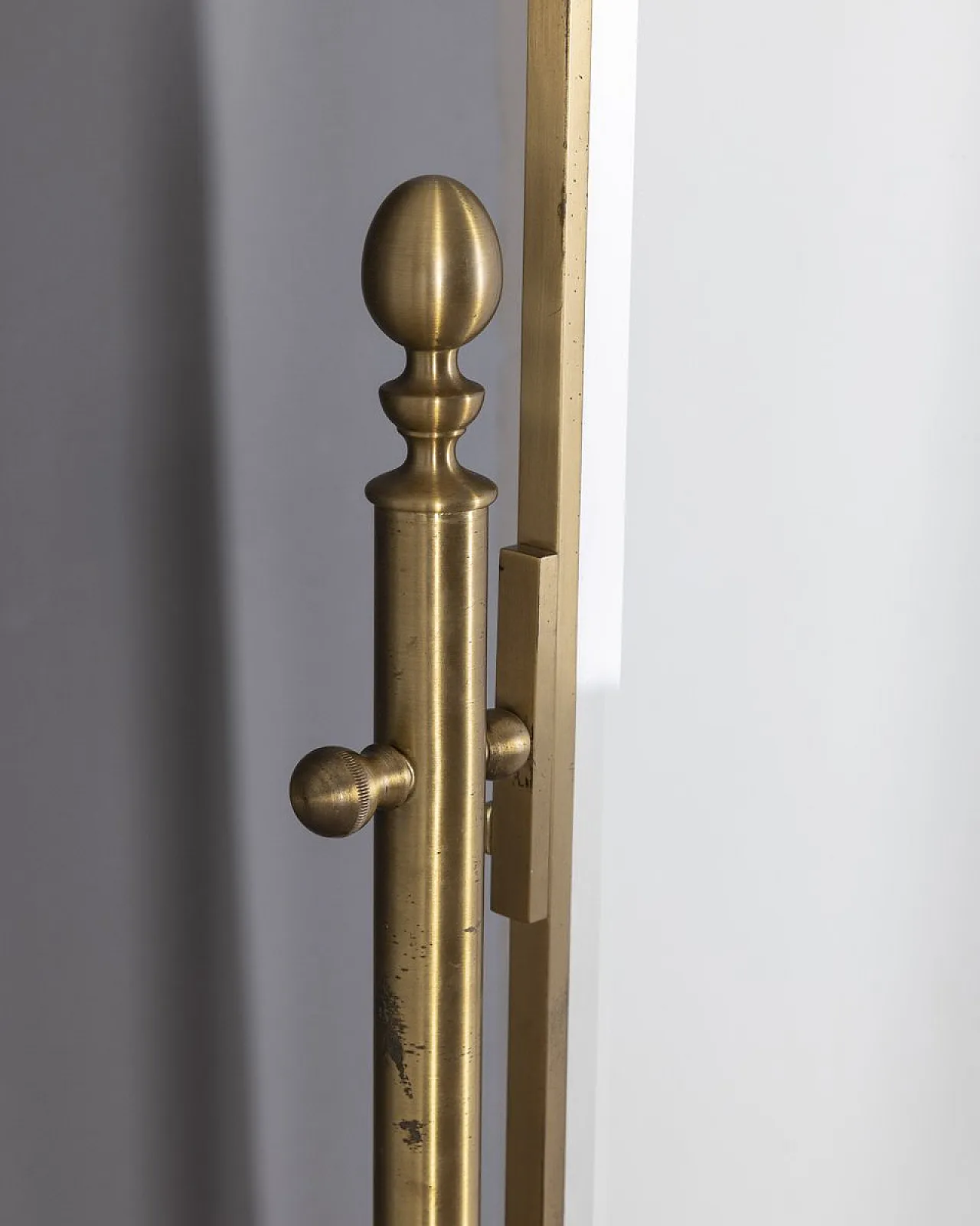 Gilt brass floor mirror, 1950s 5