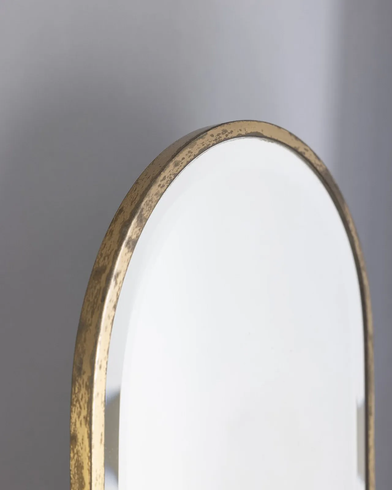 Gilt brass floor mirror, 1950s 6