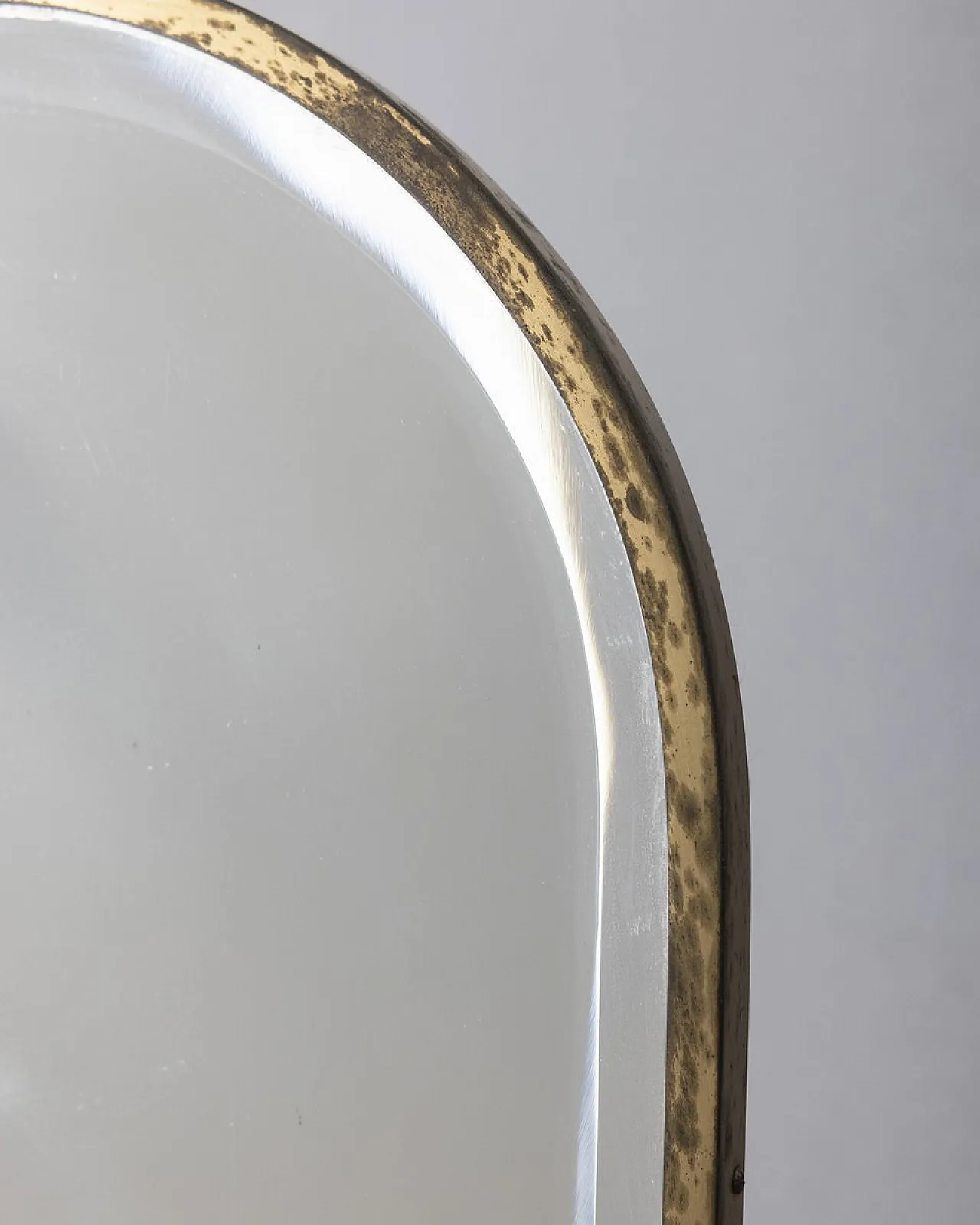 Gilt brass floor mirror, 1950s 7