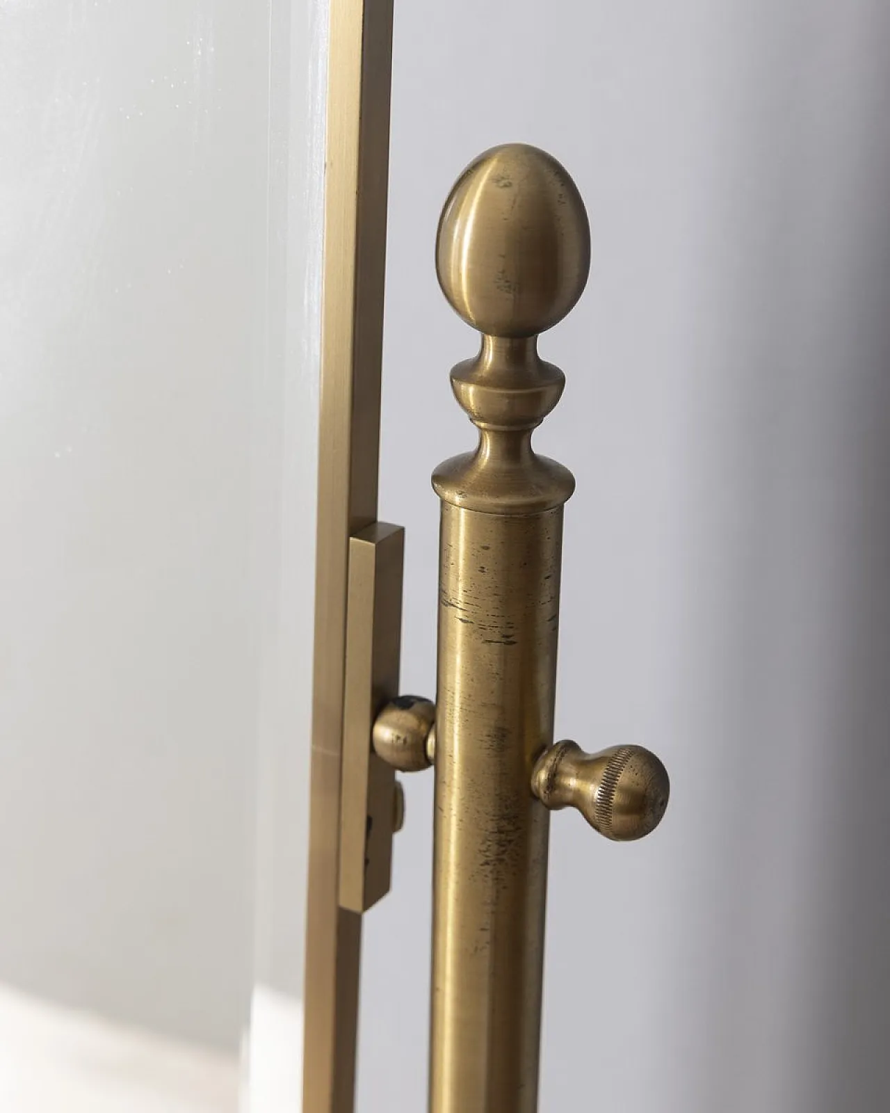 Gilt brass floor mirror, 1950s 8