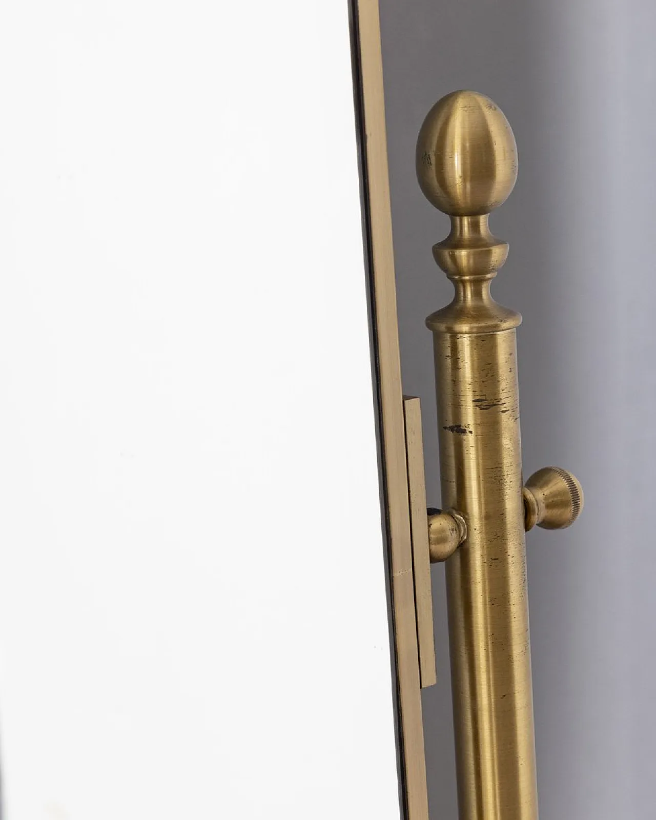 Gilt brass floor mirror, 1950s 9