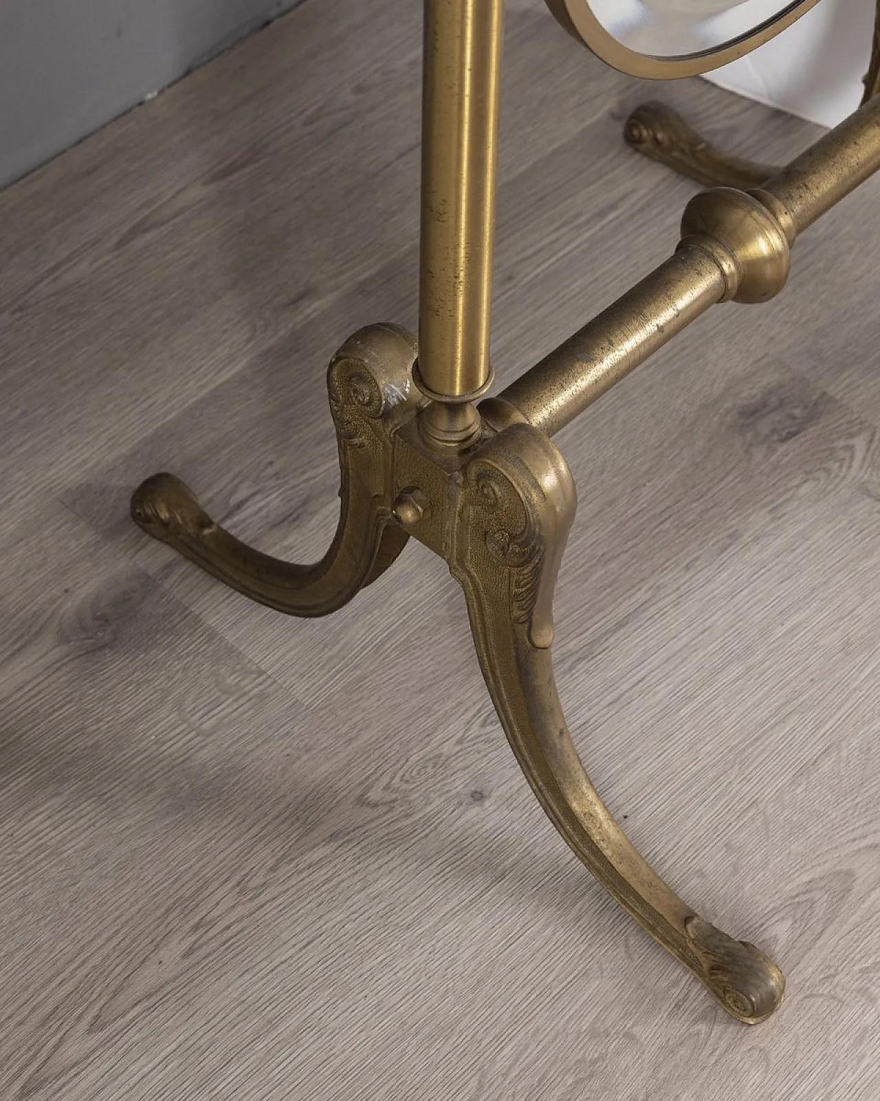 Gilt brass floor mirror, 1950s 10