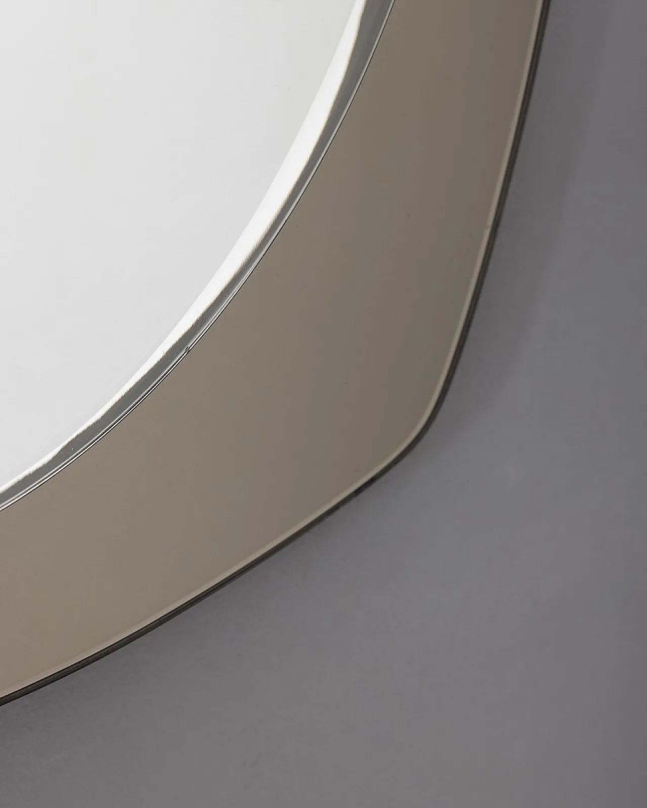 Wall mirror in grey smoked glass from Veca, 1970s 3